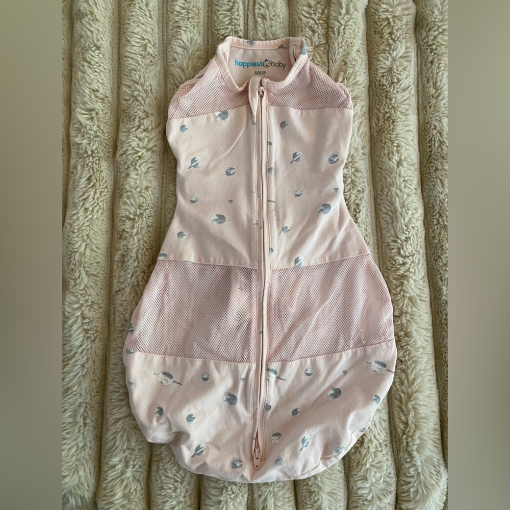 Happiest Baby Pink Swaddle with Space Print